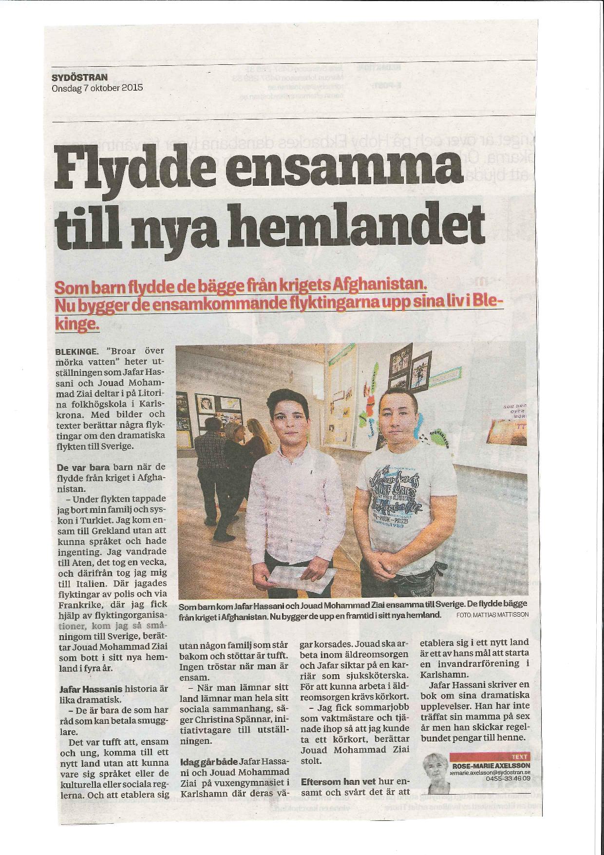 Flydde ensamma till nya hemlandet